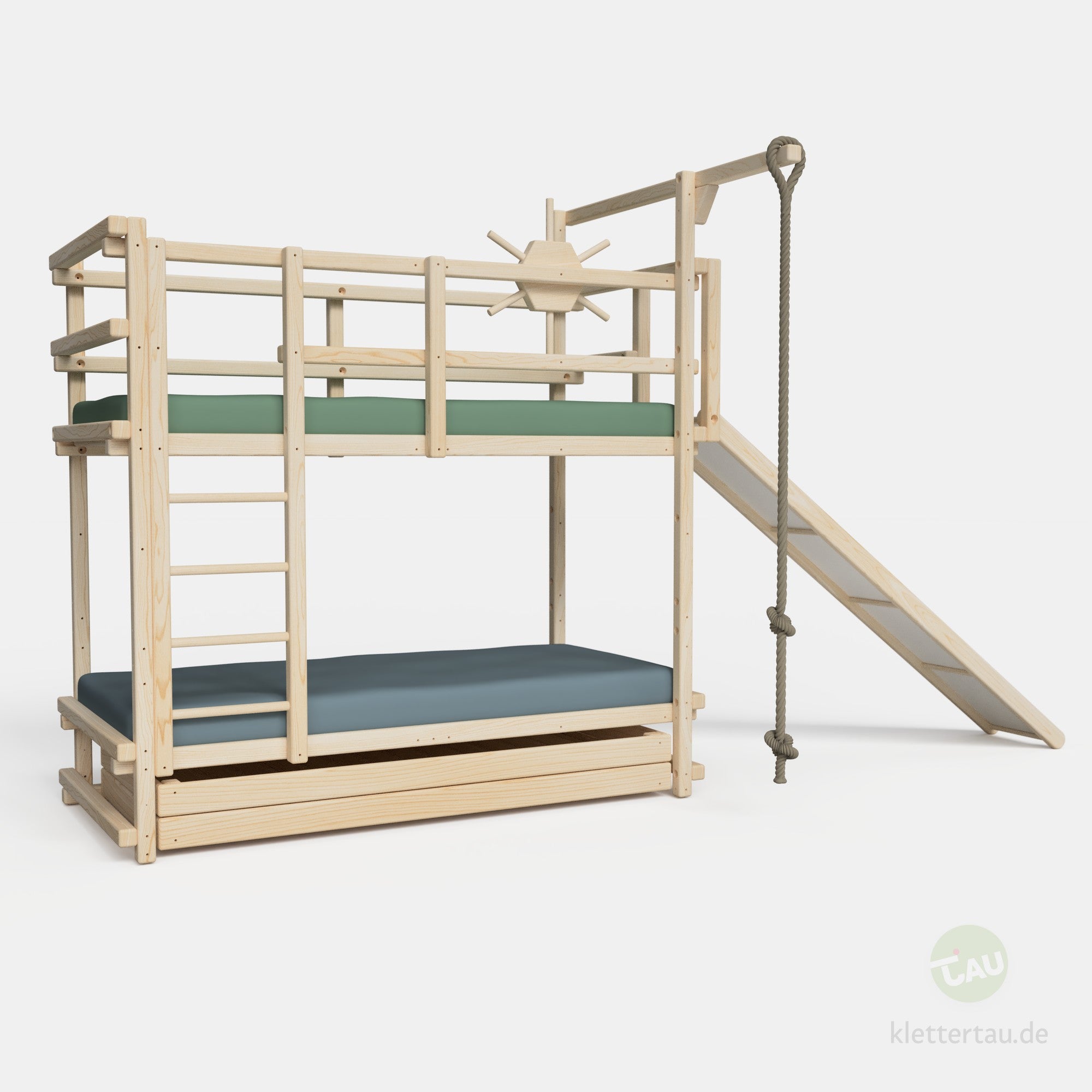 Abenteuer-Etagenbett mit Rutsche – Variante 2