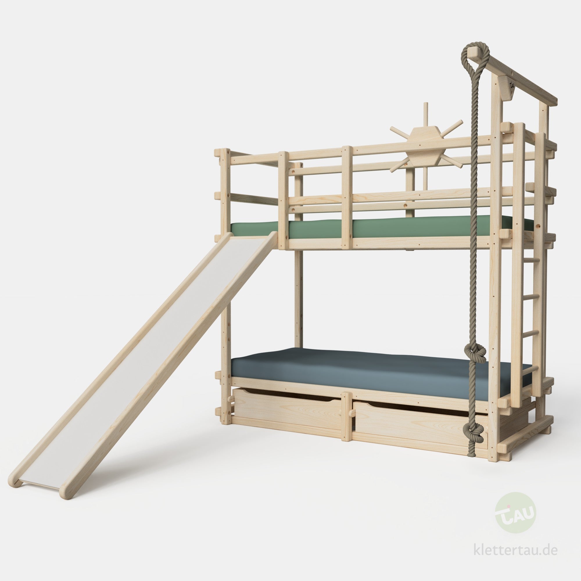 Abenteuer-Etagenbett mit Rutsche – Variante 2