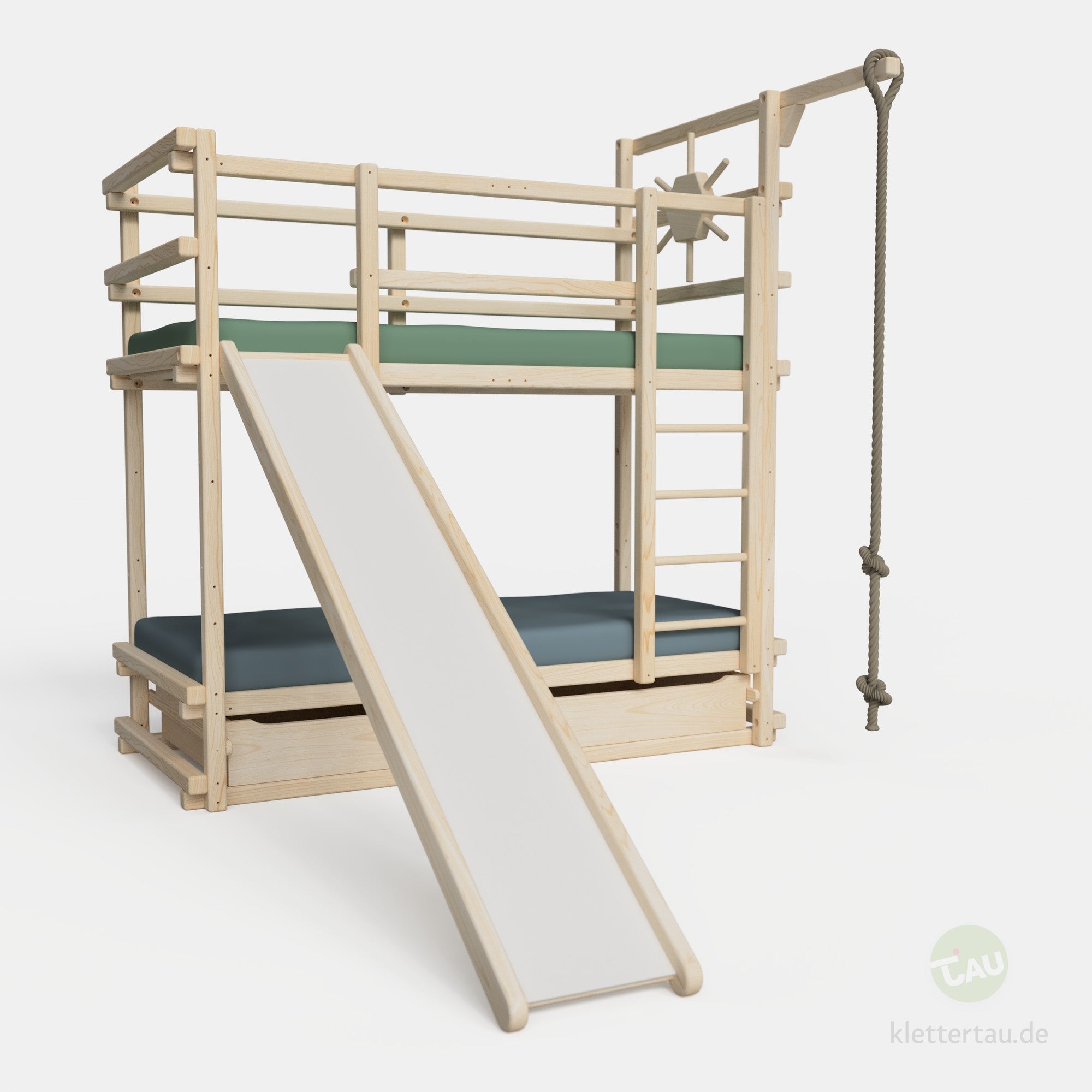 Abenteuer-Etagenbett mit Rutsche – Variante 2