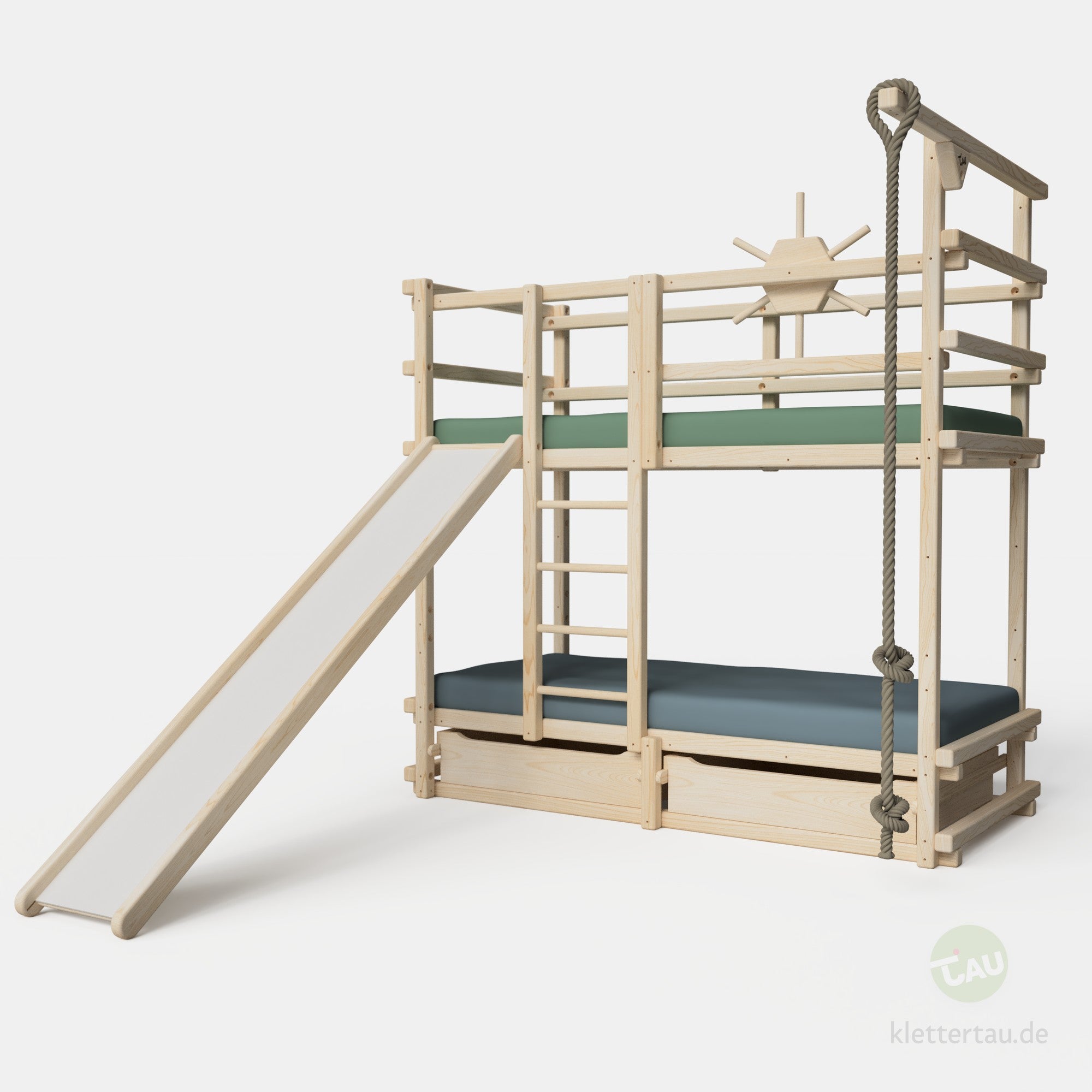 Abenteuer-Etagenbett mit Rutsche – Variante 2