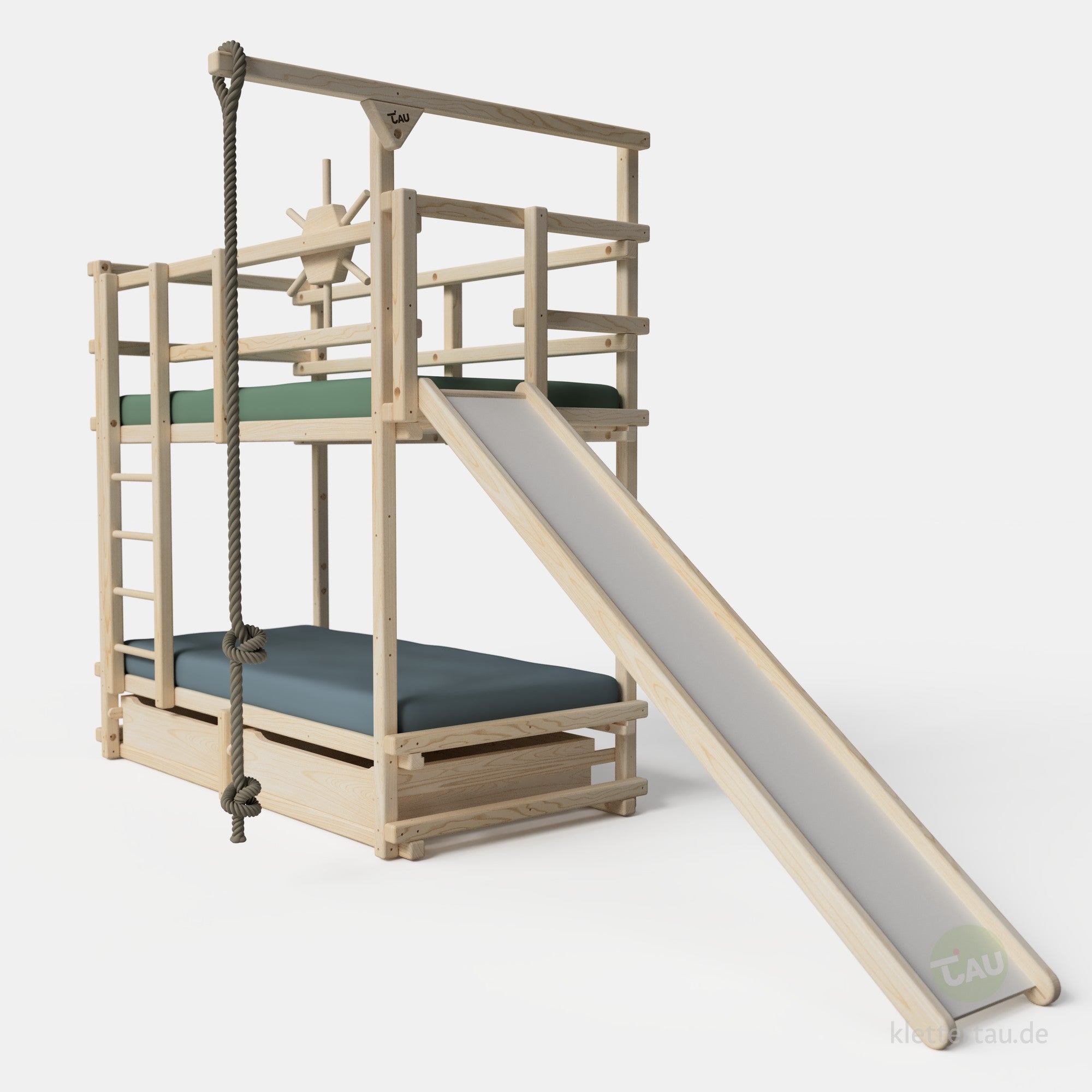 Abenteuer-Etagenbett mit Rutsche – Variante 2