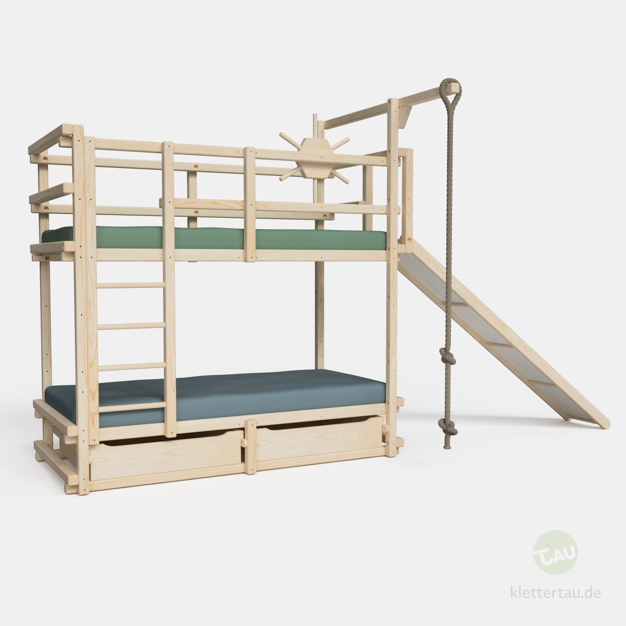 Abenteuer-Etagenbett mit Rutsche – Variante 2