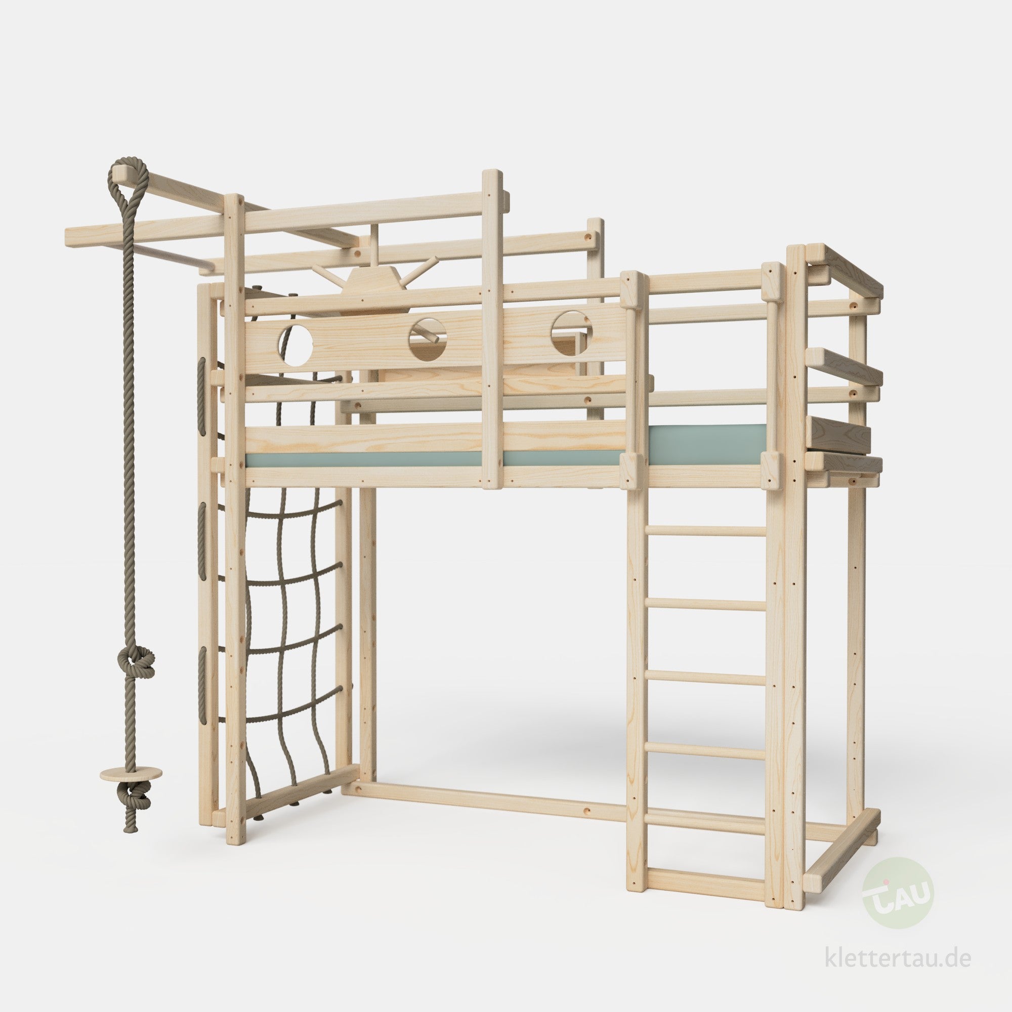 Piratenbett Plus mit Kletterseil von TAU Abenteuerbetten - Ansicht 2