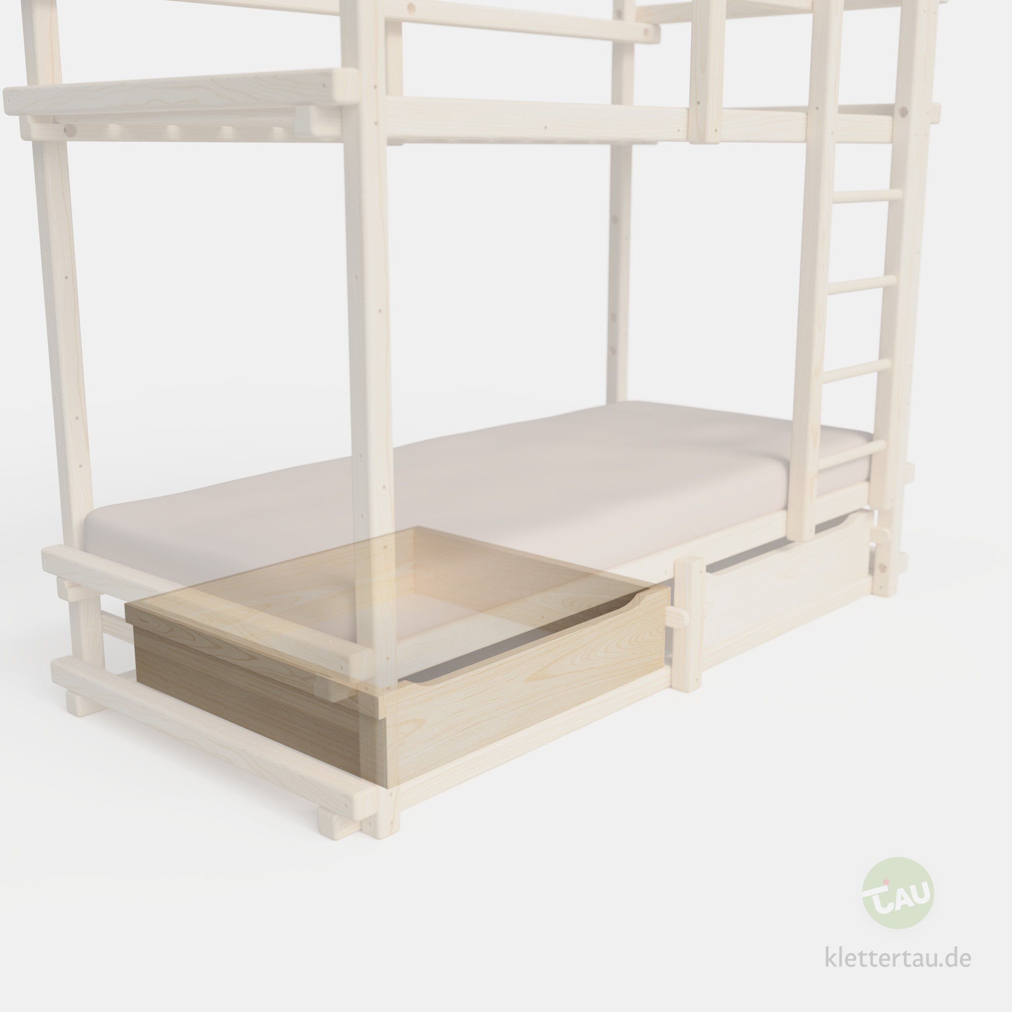 Schublade von TAU Abenteuerbetten - Hier als Beispiel unter einem Etagenbett