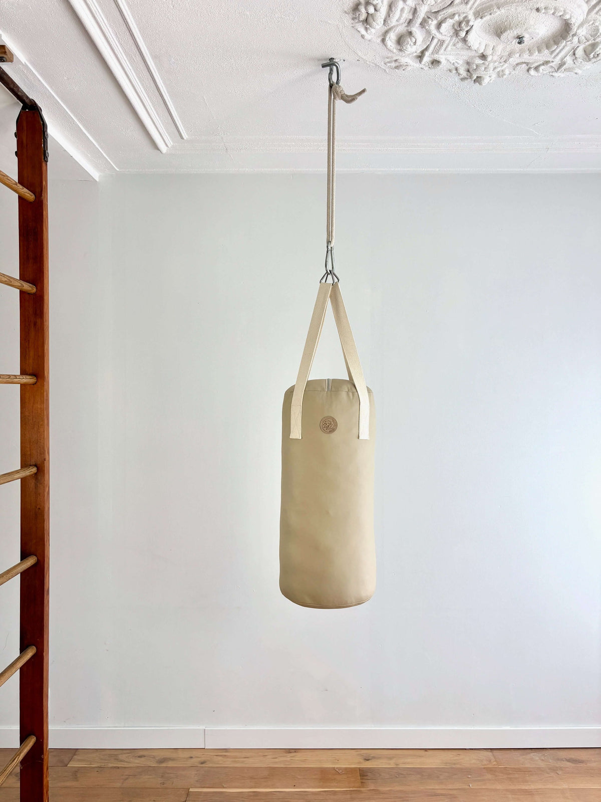 Kinder-Boxsack aus Leder in Taupe, Größe S