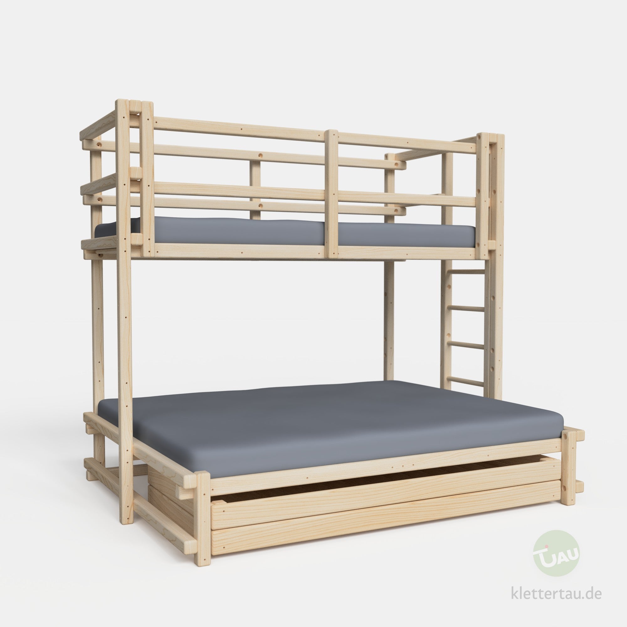 Etagenbett 90 über 160 mit Riesenschublade von TAU Abenteuerbetten #Breite der unteren Liegenebene_160 cm