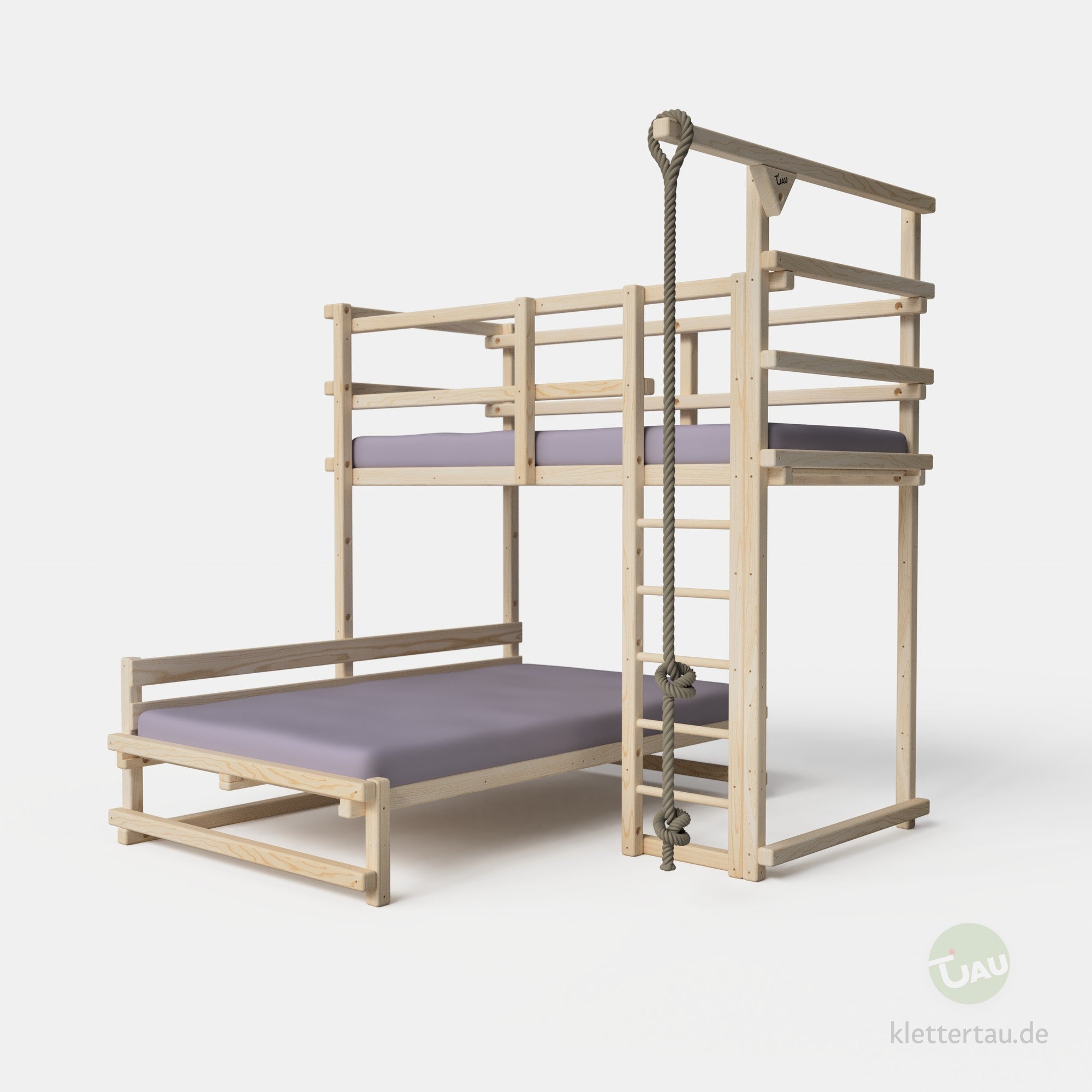 Eckbett Etagenbett von TAU Abenteuerbetten #untere Liegebreite_120 cm Liegebreite