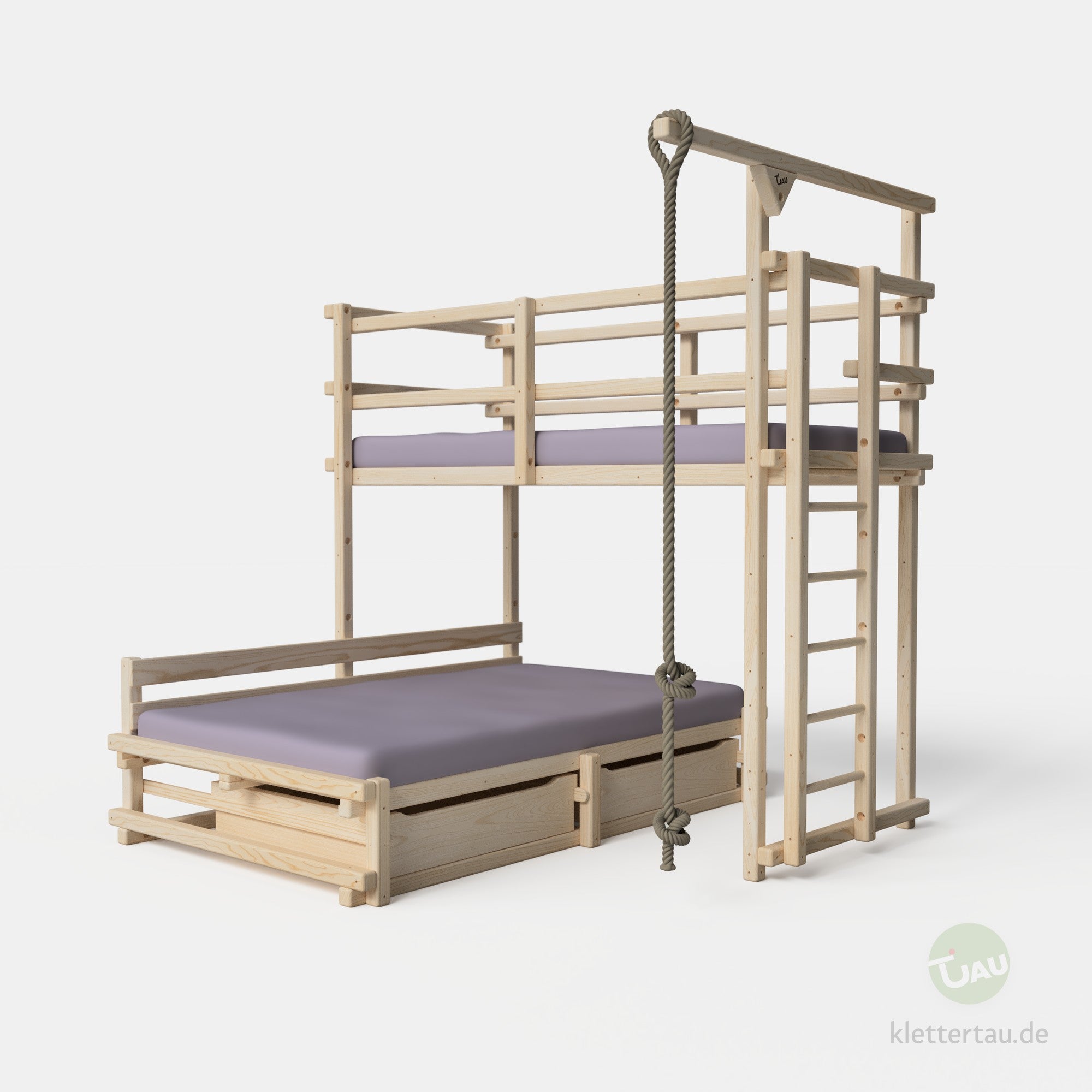 Eckbett Etagenbett von TAU Abenteuerbetten #untere Liegebreite_120 cm Liegebreite