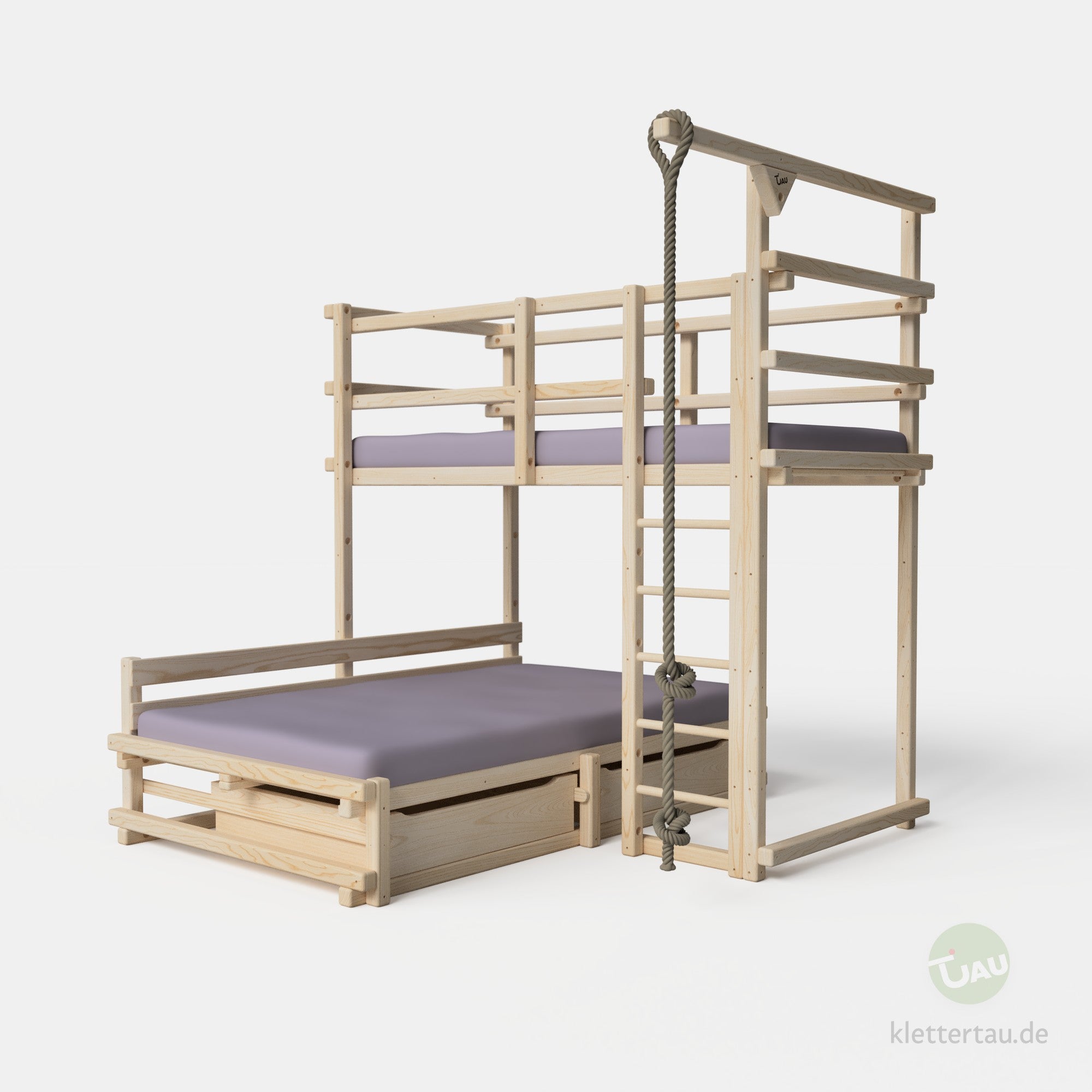 Eckbett Etagenbett von TAU Abenteuerbetten #untere Liegebreite_120 cm Liegebreite