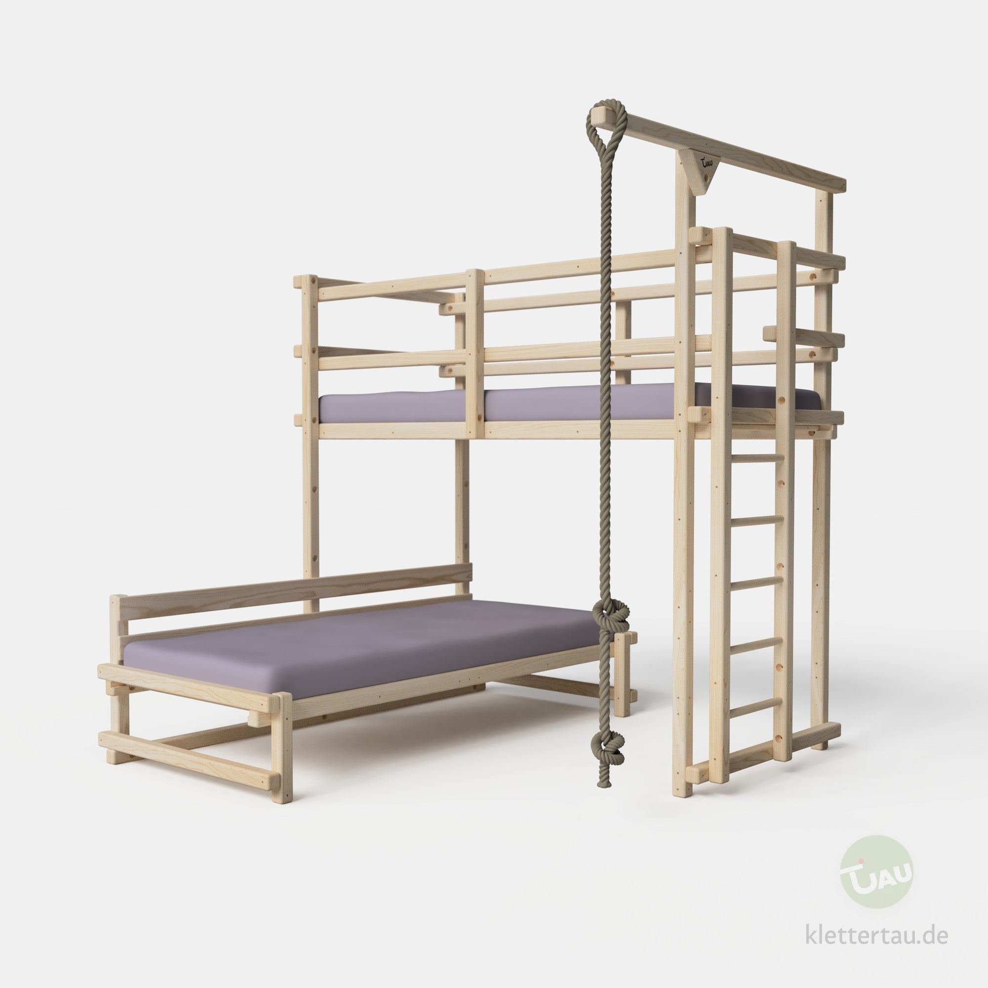 Eckbett Etagenbett von TAU Abenteuerbetten #untere Liegebreite_90 cm Liegebreite
