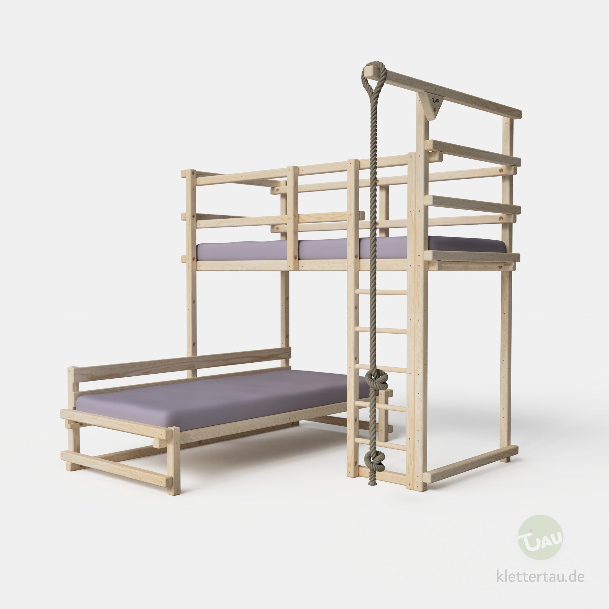 Eckbett Etagenbett von TAU Abenteuerbetten #untere Liegebreite_90 cm Liegebreite