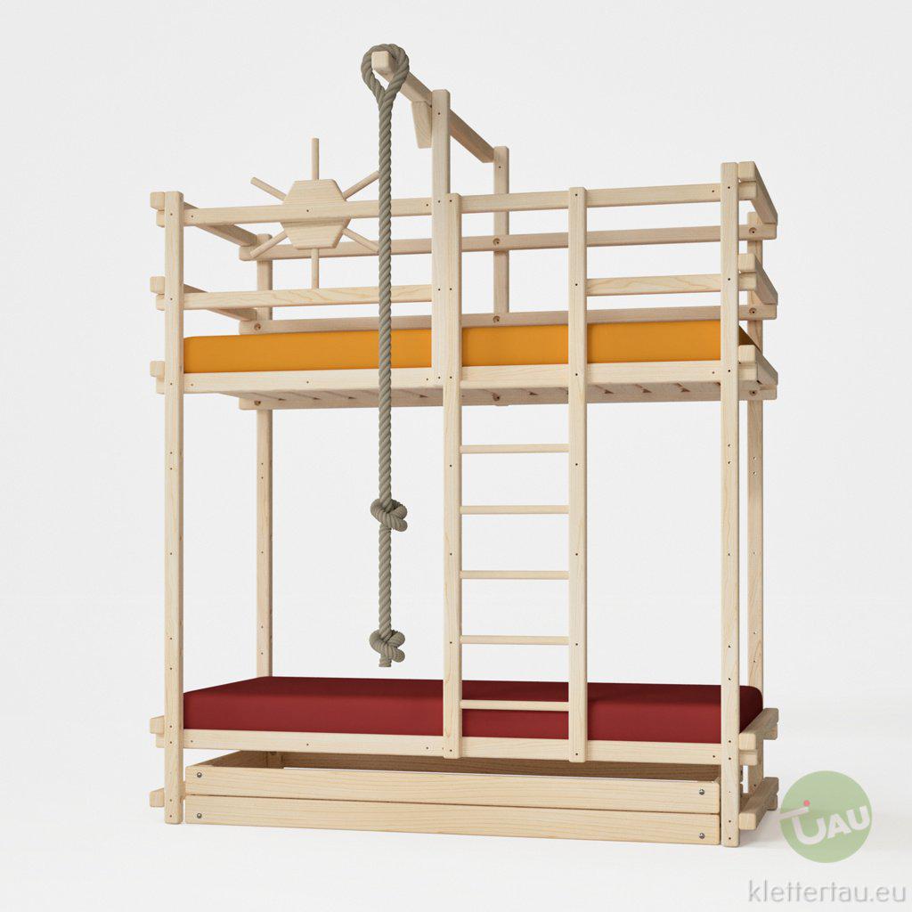Abenteuer-Etagenbett - extra hoch von TAU Abenteuerbetten #Schubladen_Riesenschublade