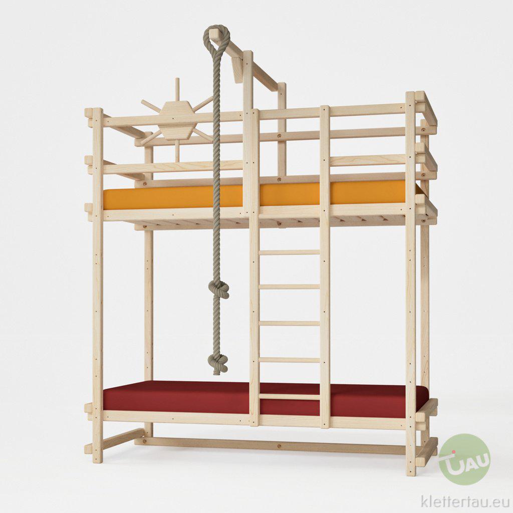 Abenteuer-Etagenbett - extra hoch von TAU Abenteuerbetten #Schubladen_ohne Schubladen