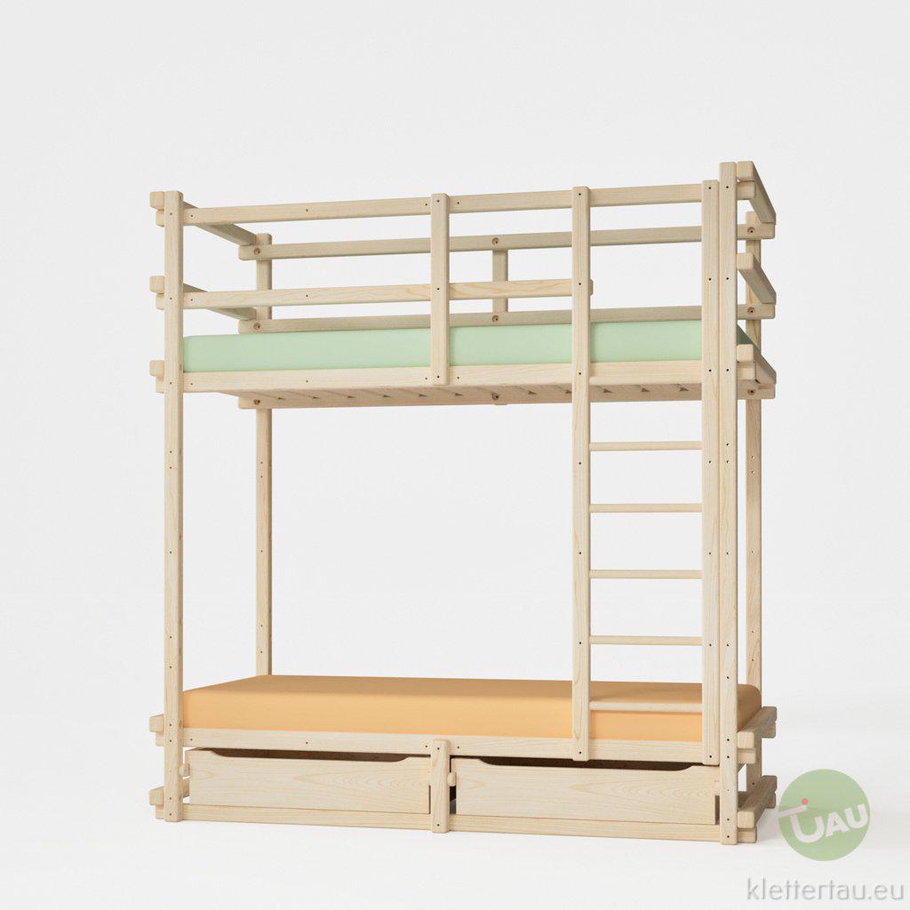 Etagenbett extra hoch von TAU Abenteuerbetten #Schubladen_zwei Schubladen