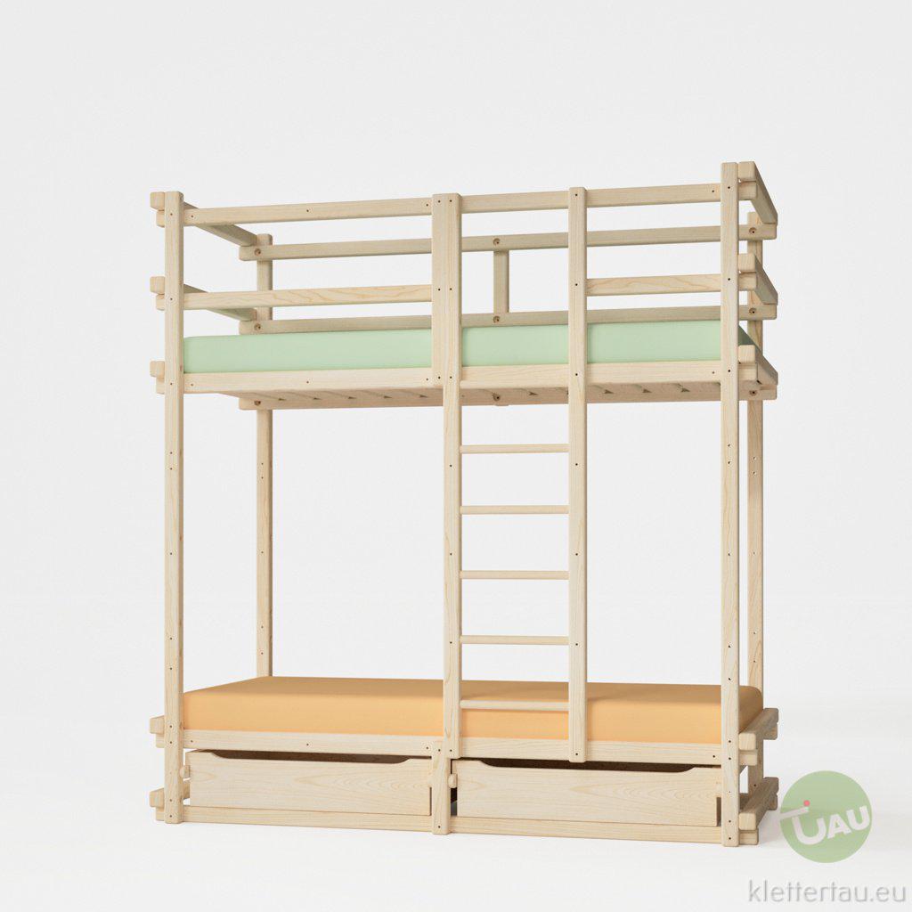 Etagenbett extra hoch von TAU Abenteuerbetten #Schubladen_zwei Schubladen