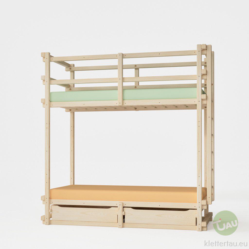 Etagenbett extra hoch von TAU Abenteuerbetten #Schubladen_zwei Schubladen