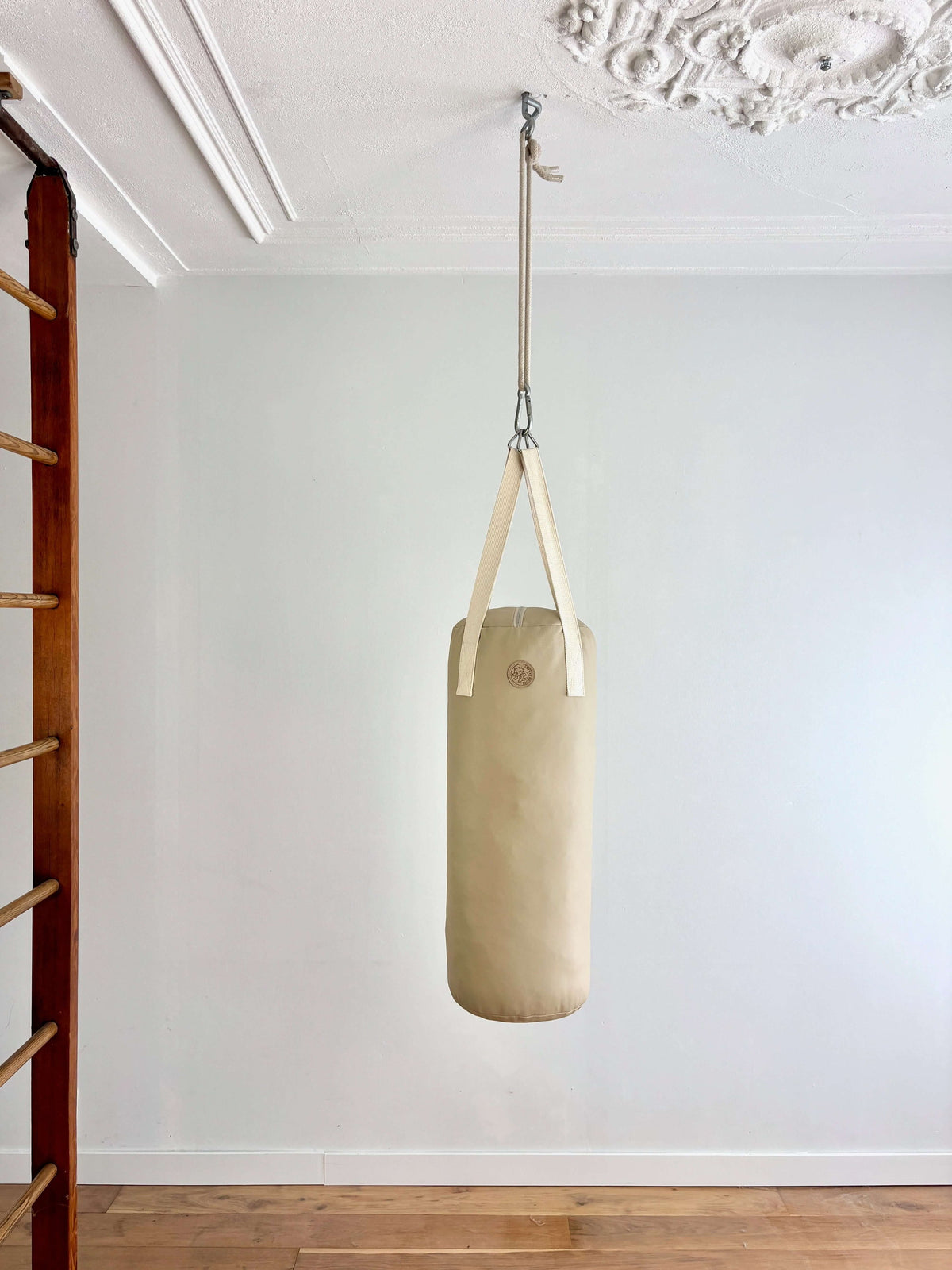 Kinder-Boxsack aus Leder in Taupe, Größe M
